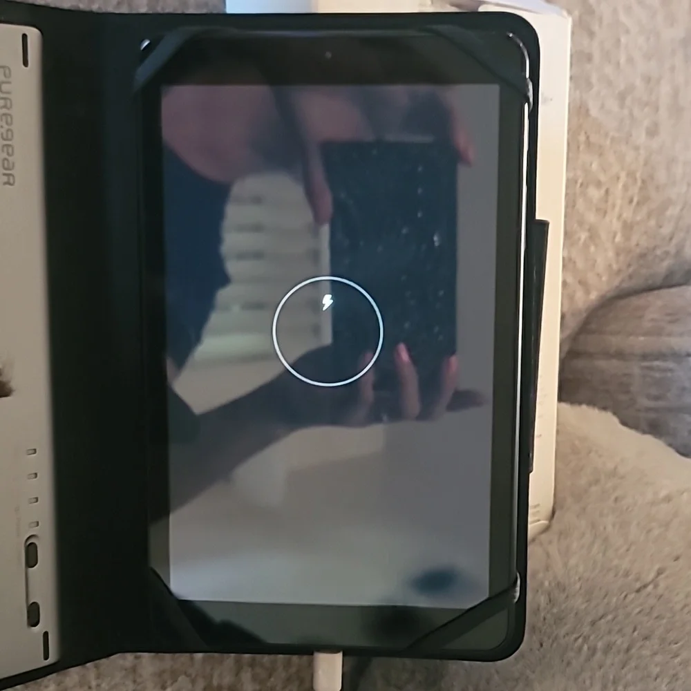 Samsung Tab A with Black and Silver Design